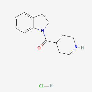 2,3-Dihydro-1H-indol-1-yl(4-piperidinyl)methanone hydrochloride