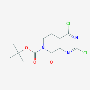molecular formula C12H13Cl2N3O3 B13983609 tert-Butyl 2,4-dichloro-8-oxo-5,8-dihydropyrido[3,4-d]pyrimidine-7(6H)-carboxylate 