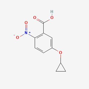 molecular formula C10H9NO5 B13983616 5-Cyclopropoxy-2-nitrobenzoic acid 