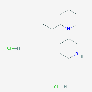 molecular formula C12H26Cl2N2 B1398362 3-(2-Ethyl-1-piperidinyl)piperidine dihydrochloride CAS No. 1219979-54-0