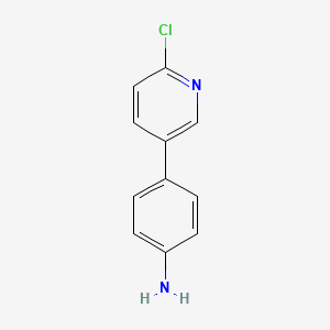 molecular formula C11H9ClN2 B13983627 4-(2-Chloropyridin-5-yl)aniline 