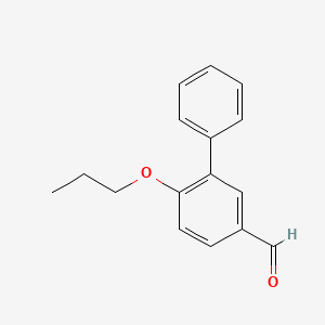 molecular formula C16H16O2 B1398366 6-丙氧基[1,1'-联苯]-3-甲醛 CAS No. 883532-51-2