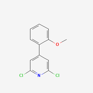 molecular formula C12H9Cl2NO B13983674 2,6-Dichloro-4-(2-methoxyphenyl)pyridine 