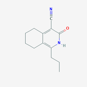 molecular formula C13H16N2O B13983692 3-Hydroxy-1-propyl-5,6,7,8-tetrahydroisoquinoline-4-carbonitrile 