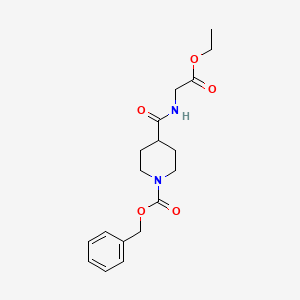 molecular formula C18H24N2O5 B1398372 1-Benzyloxycarbonyl-4-(ethoxycarbonylmethylcarbamoyl)piperidine CAS No. 147635-30-1