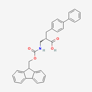 molecular formula C31H27NO4 B13983720 Fmoc-(s)-3-amino-2-([1,1'-biphenyl]-4-ylmethyl)propanoic acid 