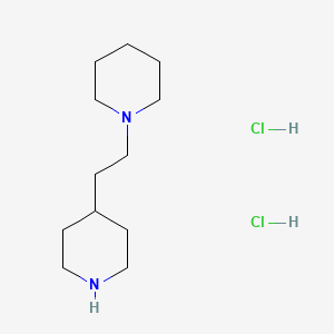 molecular formula C12H26Cl2N2 B1398373 1-(2-(Piperidin-4-yl)ethyl)piperidine dihydrochloride CAS No. 105903-66-0