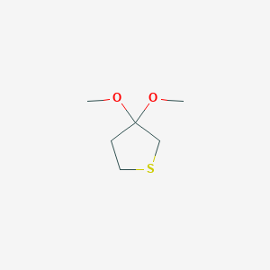 molecular formula C6H12O2S B13983742 3,3-Dimethoxytetrahydrothiophene 