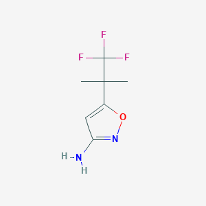 molecular formula C7H9F3N2O B1398375 5-(1,1,1-Trifluoro-2-methylpropan-2-yl)isoxazol-3-amine CAS No. 1188911-74-1