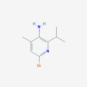 molecular formula C9H13BrN2 B13983751 6-Bromo-2-isopropyl-4-methylpyridin-3-amine 