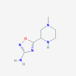 molecular formula C7H13N5O B139838 5-(4-Methylpiperazin-2-YL)-1,2,4-oxadiazol-3-amine CAS No. 129594-98-5