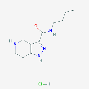 molecular formula C11H19ClN4O B1398380 N-Butyl-4,5,6,7-tetrahydro-1H-pyrazolo[4,3-c]-pyridine-3-carboxamide hydrochloride CAS No. 1220018-29-0