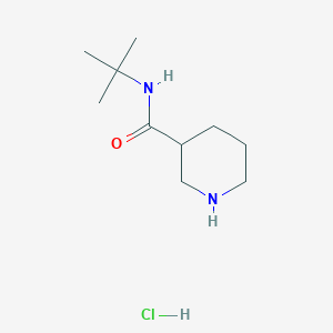 molecular formula C10H21ClN2O B1398382 N-(tert-Butyl)-3-piperidinecarboxamide hydrochloride CAS No. 937725-07-0