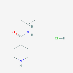 molecular formula C10H21ClN2O B1398383 N-(sec-Butyl)-4-piperidinecarboxamide hydrochloride CAS No. 1220027-92-8