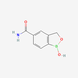 molecular formula C8H8BNO3 B13983836 1-Hydroxy-1,3-dihydrobenzo[c][1,2]oxaborole-5-carboxamide 
