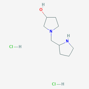 molecular formula C9H20Cl2N2O B1398384 1-(2-Pyrrolidinylmethyl)-3-pyrrolidinol dihydrochloride CAS No. 1220019-30-6