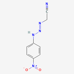 molecular formula C8H7N5O2 B13983840 [(1E)-3-(4-Nitrophenyl)triaz-1-en-1-yl]acetonitrile CAS No. 65479-07-4