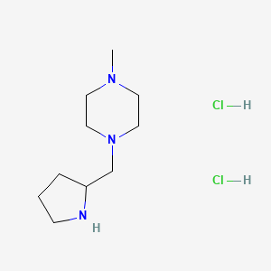 molecular formula C10H23Cl2N3 B1398385 1-Methyl-4-(pyrrolidin-2-ylmethyl)piperazine dihydrochloride CAS No. 1219960-65-2