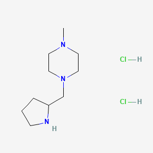 molecular formula C10H23Cl2N3 B1398385 1-Methyl-4-(2-pyrrolidinylmethyl)piperazine dihydrochloride CAS No. 1219960-65-2