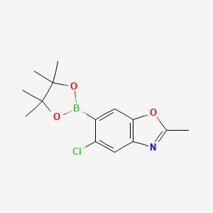 molecular formula C14H17BClNO3 B13983850 2-(5-Chloro-2-methylbenzoxazol-6-yl)-4,4,5,5-tetramethyl-1,3,2-dioxaborolane 