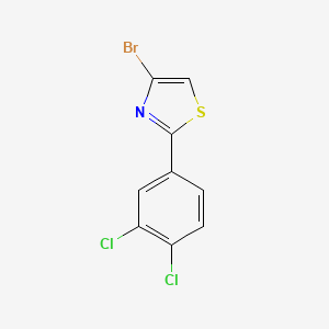 molecular formula C9H4BrCl2NS B13983859 4-Bromo-2-(3,4-dichlorophenyl)thiazole 