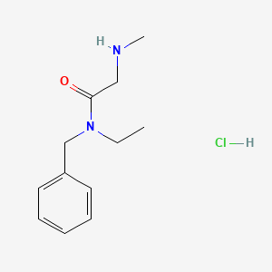 molecular formula C12H19ClN2O B1398386 N-Benzyl-N-ethyl-2-(methylamino)acetamide hydrochloride CAS No. 1219972-33-4