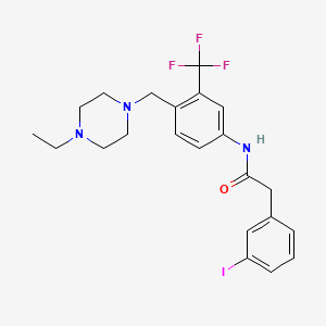 molecular formula C22H25F3IN3O B13983868 N-[4-(4-Ethyl-piperazin-1-ylmethyl)-3-trifluoromethyl-phenyl]-2-(3-iodo-phenyl)-acetamide 