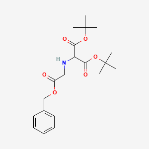molecular formula C20H29NO6 B13983883 Di-tert-butyl 2-((2-(benzyloxy)-2-oxoethyl)amino)malonate 