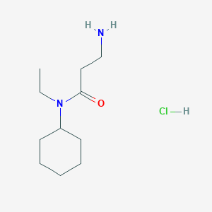 molecular formula C11H23ClN2O B1398389 3-Amino-N-cyclohexyl-N-ethylpropanamide hydrochloride CAS No. 1220017-54-8