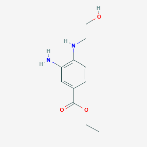 molecular formula C11H16N2O3 B1398390 3-氨基-4-[(2-羟乙基)氨基]苯甲酸乙酯 CAS No. 91430-70-5