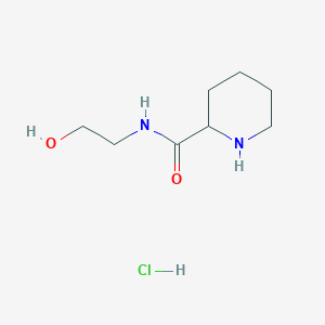molecular formula C8H17ClN2O2 B1398391 N-(2-Hydroxyethyl)-2-piperidinecarboxamide hydrochloride CAS No. 1236262-38-6