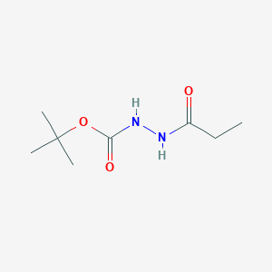 molecular formula C8H16N2O3 B13983915 Tert-butyl 2-propionylhydrazinecarboxylate 