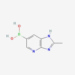 molecular formula C7H8BN3O2 B13983920 (2-Methyl-3H-iMidazo[4,5-b]pyridin-6-yl)boronic acid 
