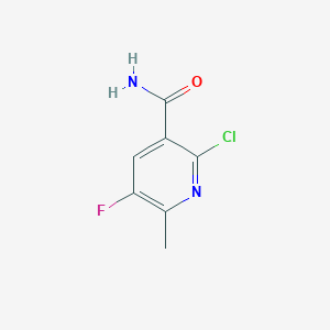 molecular formula C7H6ClFN2O B13983927 2-Chloro-5-fluoro-6-methylnicotinamide 
