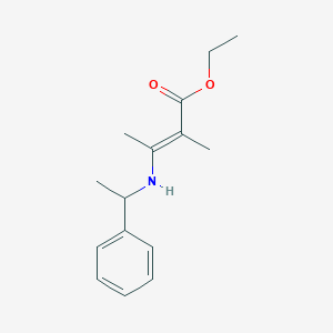 molecular formula C15H21NO2 B1398394 (E)-2-Methyl-3-(1-phenyl-ethylamino)-but-2-enoic acid ethyl ester CAS No. 92701-94-5