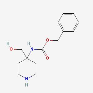 molecular formula C14H20N2O3 B13983957 benzyl N-[4-(hydroxymethyl)piperidin-4-yl]carbamate 