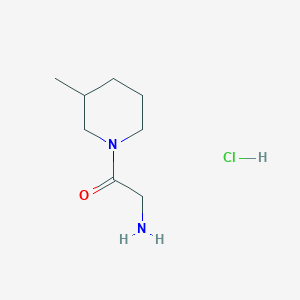 molecular formula C8H17ClN2O B1398397 2-Amino-1-(3-methyl-1-piperidinyl)-1-ethanone hydrochloride CAS No. 1220017-88-8