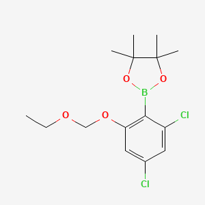 molecular formula C15H21BCl2O4 B13983986 2-(2,4-Dichloro-6-(ethoxymethoxy)phenyl)-4,4,5,5-tetramethyl-1,3,2-dioxaborolane 
