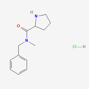 molecular formula C13H19ClN2O B1398401 N-苄基-N-甲基-2-吡咯烷甲酰胺盐酸盐 CAS No. 1246172-87-1