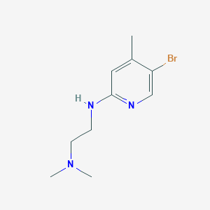 molecular formula C10H16BrN3 B1398404 N1-(5-溴-4-甲基-2-吡啶基)-N2,N2-二甲基-1,2-乙二胺 CAS No. 1220037-35-3