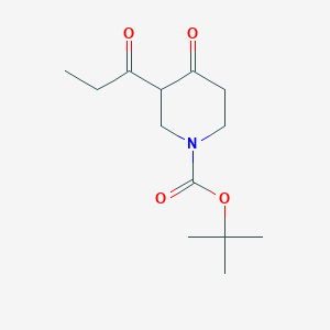 molecular formula C13H21NO4 B13984043 Tert-butyl 4-oxo-3-propanoylpiperidine-1-carboxylate 
