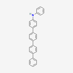 molecular formula C30H23N B13984047 N-phenyl-4-[4-(4-phenylphenyl)phenyl]aniline 