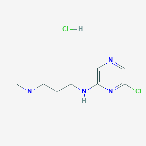 molecular formula C9H16Cl2N4 B1398406 N1-(6-Chloro-2-pyrazinyl)-N3,N3-dimethyl-1,3-propanediamine hydrochloride CAS No. 1220017-46-8
