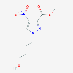 molecular formula C9H13N3O5 B13984077 Methyl 1-(4-hydroxybutyl)-4-nitro-1H-pyrazole-3-carboxylate CAS No. 923284-08-6