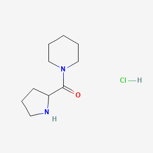 molecular formula C10H19ClN2O B1398408 1-Piperidinyl(2-pyrrolidinyl)methanone hydrochloride CAS No. 1236259-33-8
