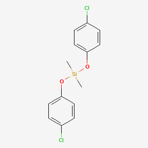 molecular formula C14H14Cl2O2Si B13984089 Bis(4-chlorophenoxy)(dimethyl)silane CAS No. 18414-46-5