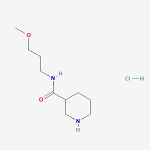 molecular formula C10H21ClN2O2 B1398411 N-(3-甲氧基丙基)-3-哌啶甲酰胺盐酸盐 CAS No. 1219964-05-2