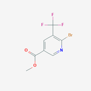 molecular formula C8H5BrF3NO2 B13984119 Methyl 6-bromo-5-(trifluoromethyl)nicotinate 