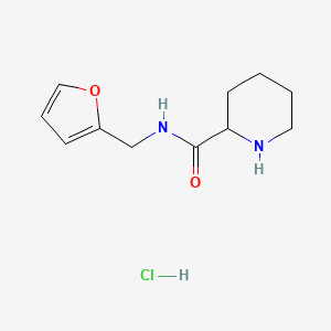 molecular formula C11H17ClN2O2 B1398413 N-(2-Furylmethyl)-2-piperidinecarboxamide hydrochloride CAS No. 205993-74-4