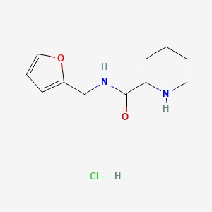molecular formula C11H17ClN2O2 B1398413 N-(2-呋喃甲基)-2-哌啶甲酰胺盐酸盐 CAS No. 205993-74-4